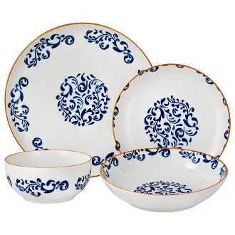 Bella Izmir Blue Round Dinner Set