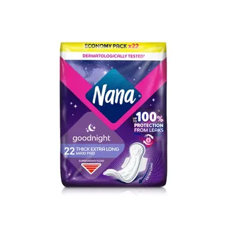 Nana Maxi Thick Goodnight Sanitary Pads with Wings x 22