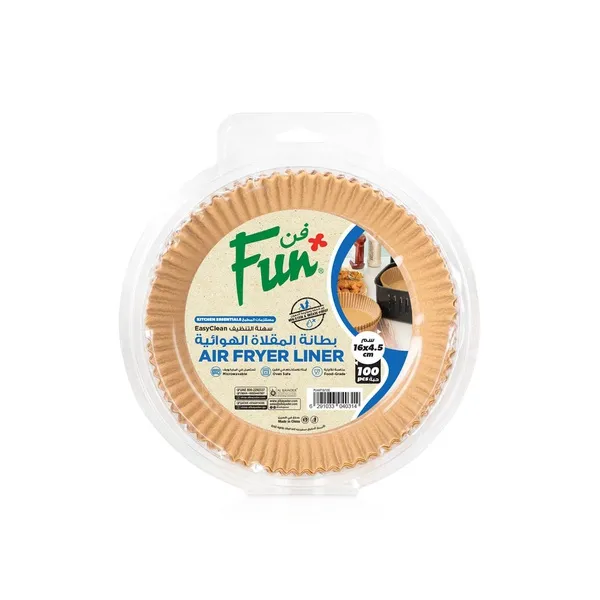 Fun Air Fryer Liners Round 16x4.5cm x 100