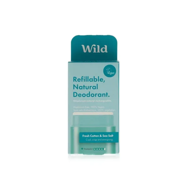 Wild Natural Fresh Cotton & Sea Salt Deodorant and Refill 40g