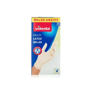 Vileda Latex Gloves x 100 Medium and Large