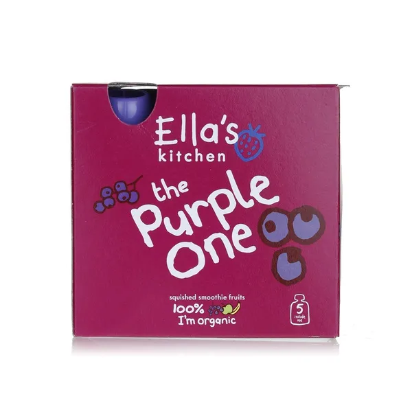 Ella's Kitchen Organic the Purple One Fruit Smoothie 6+ Months 5x90g