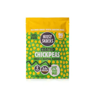 Noisy Snacks Cheeze and Jalapeno Flavoured Coated Chickpeas 100g