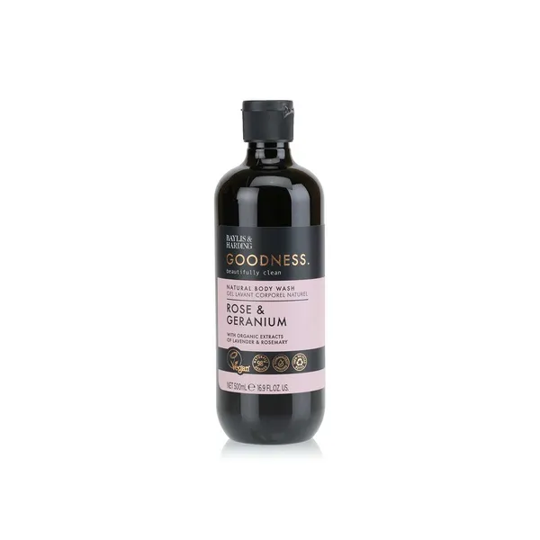 Baylis & Harding Goodness Body Wash Rose & Geranium 500ml