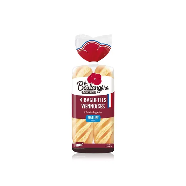 La Boulangere 4 Plain Brioche Baguettes 340g