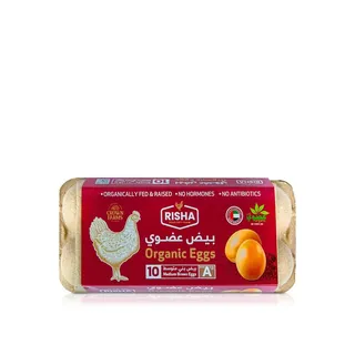 Risha Organic Medium Brown Eggs x 10