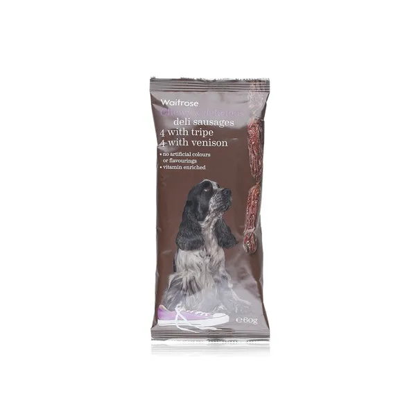Waitrose Tripe and Venison Deli Sausages 60g