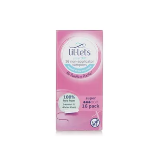 Lil Lets Non-Applicator Smartfit Super Flow Tampons x 16