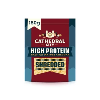 Cathedral City High Protein Half Fat Shredded Mature Cheddar 180g
