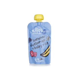 Ella's Kitchen Organic Banana Blueberry Baby Rice 4+ Months 120g