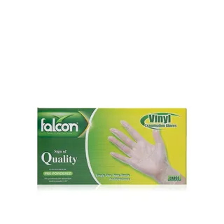 Falcon Vinyl Gloves with Powder x 100