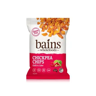 Bains Wholefoods Chickpea Chips Chilli and Lime 100g