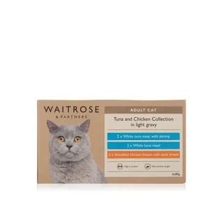 Waitrose P&l Tuna and Chicken Collection in Gravy Cat Food 6 x 85g