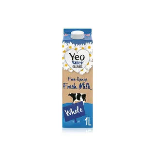 Yeo Valley Organic Fresh Whole Milk 1 litre