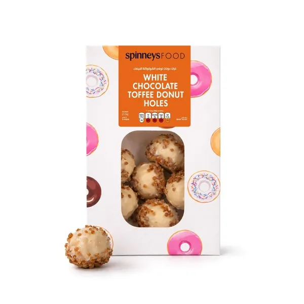 Spinneysfood White Chocolate Toffee Donut Holes x 8 176g