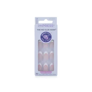 Kiss Impress Classic French 30 Medium False Nails