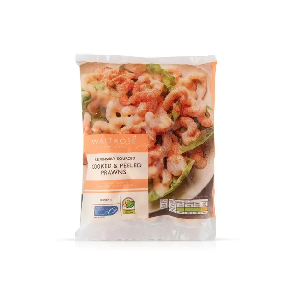 Waitrose Cooked & Peeled Prawns 250g