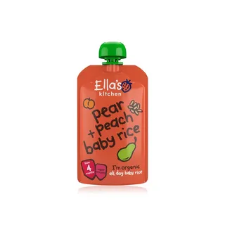 Ella's Kitchen Organic Peaches & Pear Rice 4+ Months 120g
