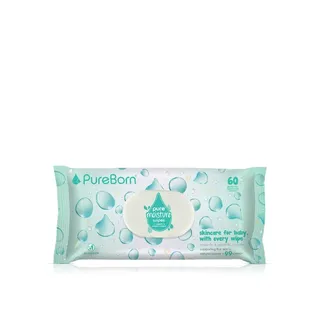 PureBorn Pure Moisture Water Wipes x 60