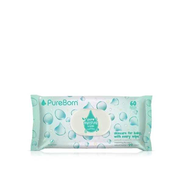 PureBorn Pure Moisture Water Wipes x 60