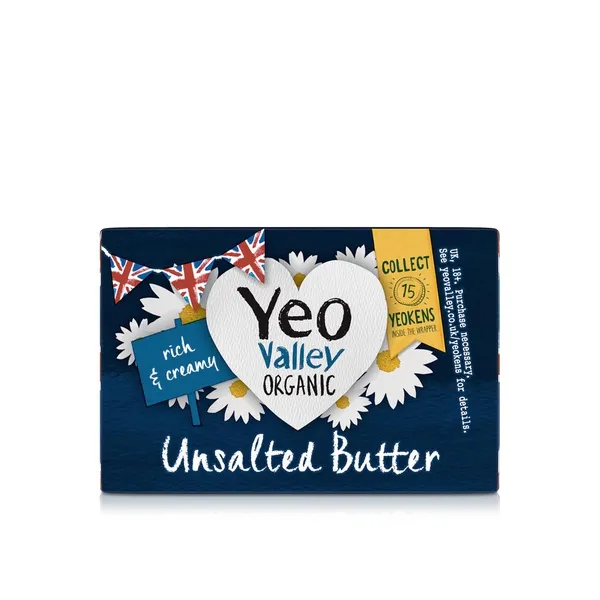 Yeo Valley Organic Unsalted Butter 200g