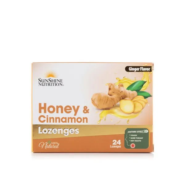 Sunshine Honey and Cinnamon Ginger Lozenges 24 Pack
