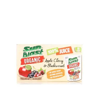 Sun Blast Organic Apple Cherry & Blackcurrant Juice 200ml