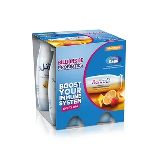 Danone Actimel Multifruits Immunity Support Yoghurt Drink 93ml x 4