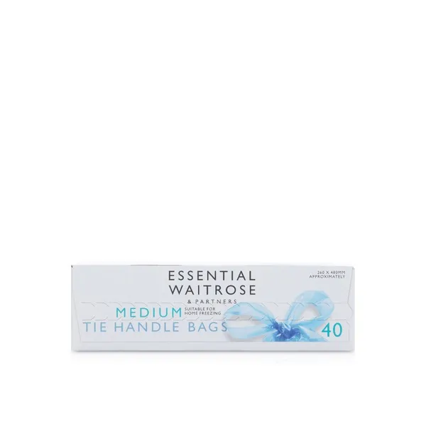 Waitrose Essential Medium Tie Handle Food Bags 40s