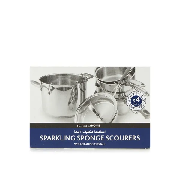 Spinneys Home Easy Grip Sponge Scourer x 4