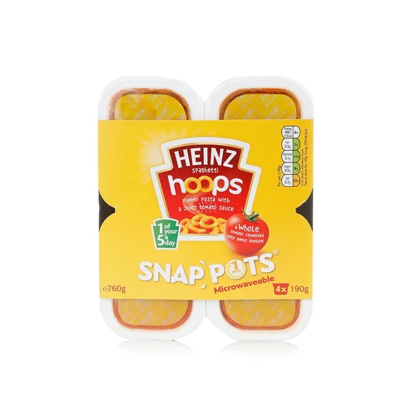 Heinz Spaghetti Hoops Snap Pots 4 x 190g