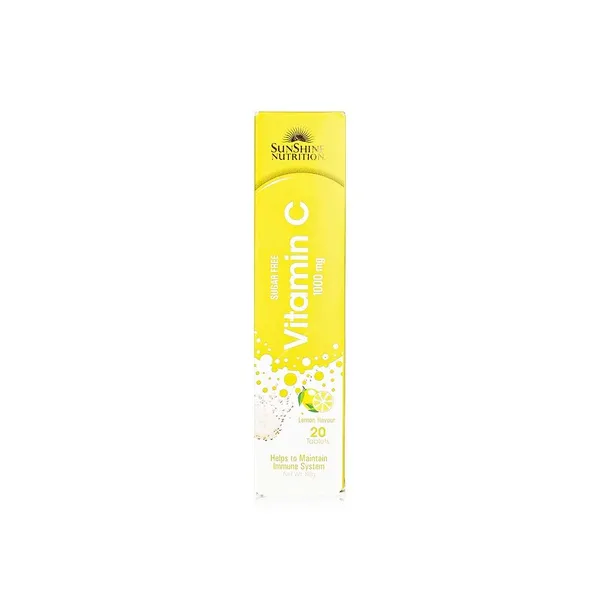 Sunshine Nutrition Vitamin C 1000mg Effervescent Lemon Tablets x 20