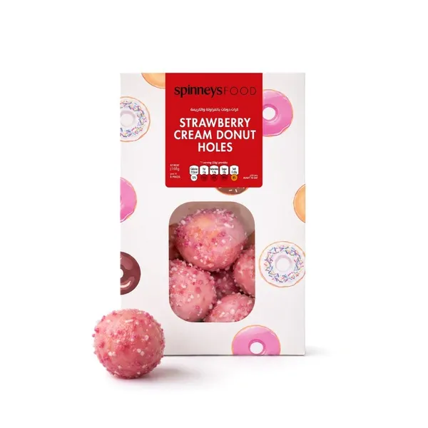 Spinneysfood Strawberry Cream Donut Holes x8 168g