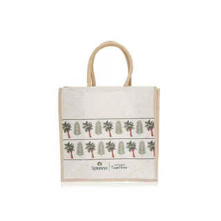 Spinneys Juco Bags Palm Print 42 x 40x 21cm