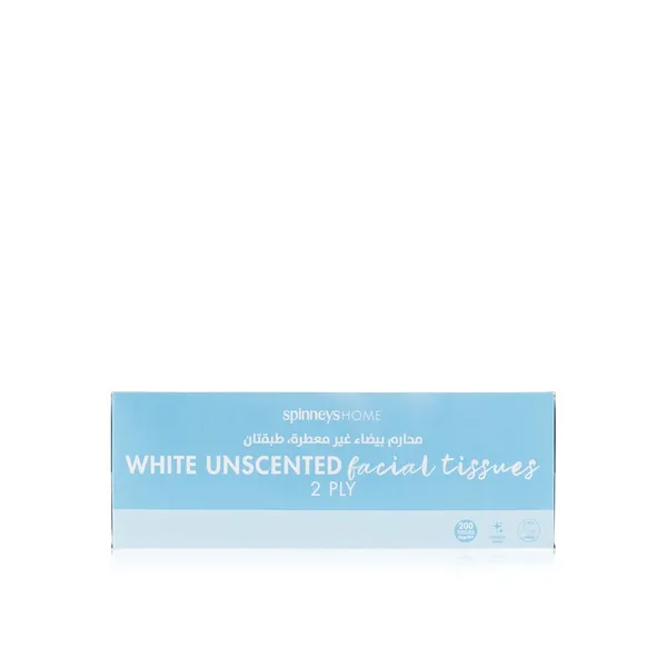 Spinneyshome White Unscented Facial Tissues 2ply 200s
