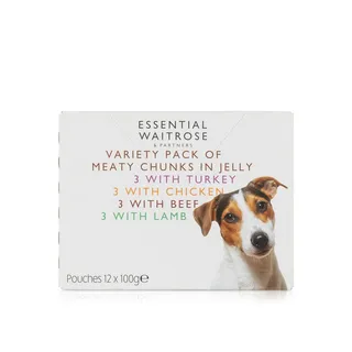 Waitrose Essential Meaty Chunks in Jelly 12 x 85g