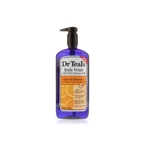 Dr. Teal's Epsom Glow & Radiance Foaming Bath with Pure Epsom Salt and Vitamin C 710ml