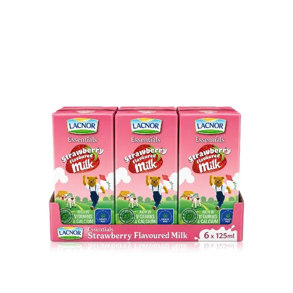 Lacnor Essentials Milk Strawberry 6 x 125 Ml