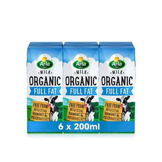 Arla Organic Full Fat Milk 200ml x 6