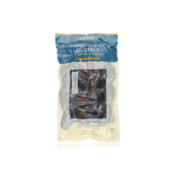 Omega Seafood Cooked Gourmet Mussels 1kg