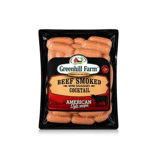 Greenhill Farm Beef Smoked Cocktail Sausages 400g