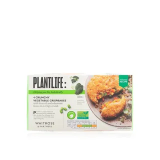 Waitrose Frozen Plantliving: 4 Crunchy Vegetable Crispbakes 454G