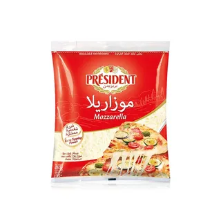 بريزيدن جبنة موتزاريلا مبشورة 450 غرام