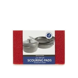 Spinneys Home Tri Colour Easy Grip Sponge Scourer x 3