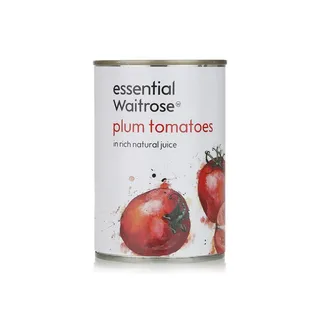 Waitrose Essential Plum Tomatoes in Natural Juice 400g
