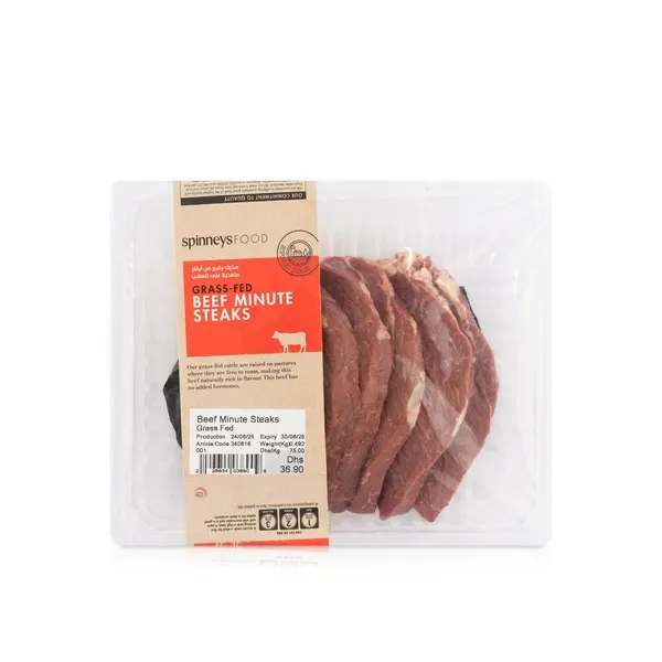 Spinneys Grass Fed Beef Minute Steaks