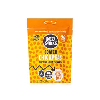 Noisy Snacks Chip Shop Curry Flavoured Coated Chickpeas 100g