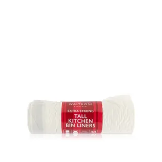 Waitrose Extra Strong Garbage Bags 30L x 30