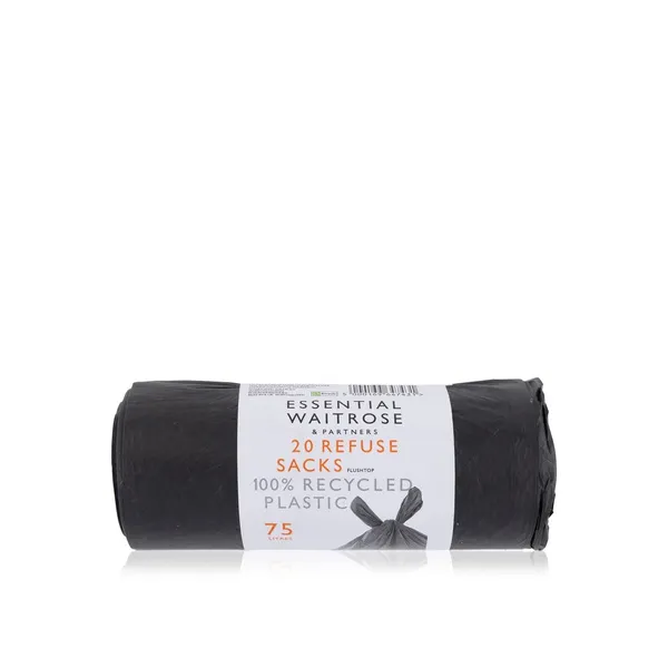 Waitrose Flush Top Refuse Bags 75 litre 20s