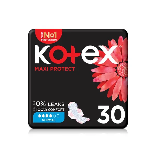 Kotex Maxi Protect Normal Pads with Wings 30s